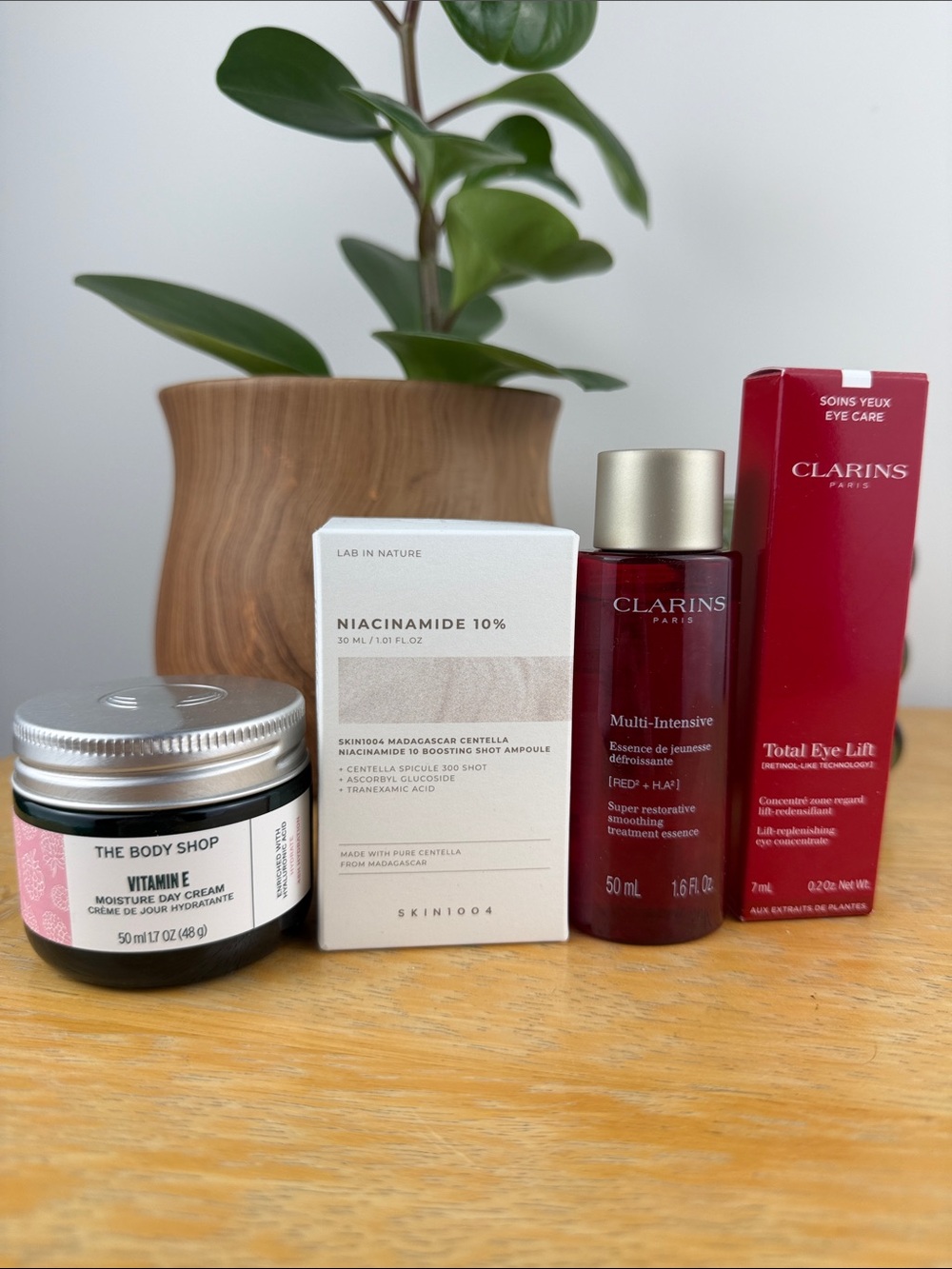 Premium Skincare Bundle | Clarins, Skin1004 Niacinamide, The Body Shop